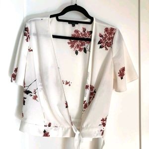 Dynamite Short-sleeved Wrap Blouse